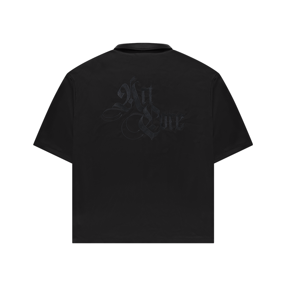 Artcore Black Satin Chain Shirt