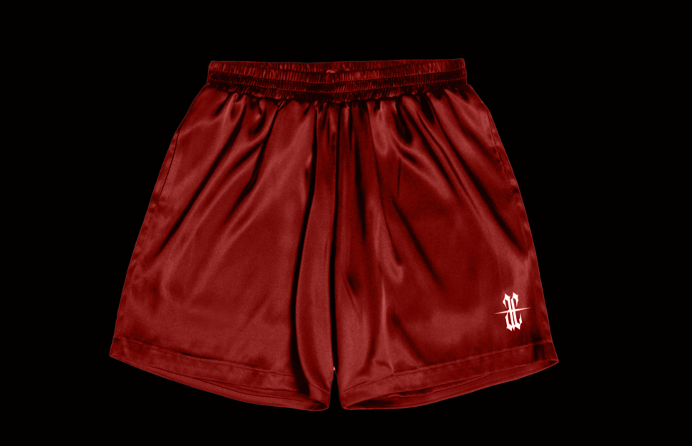 Eclipse Satin Shorts - Red