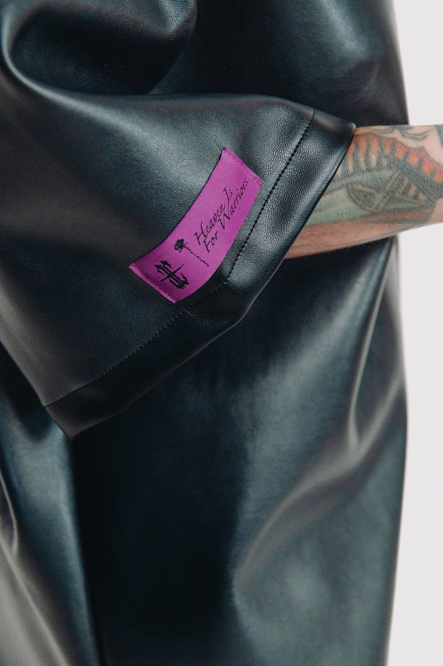Demon black leather shirt