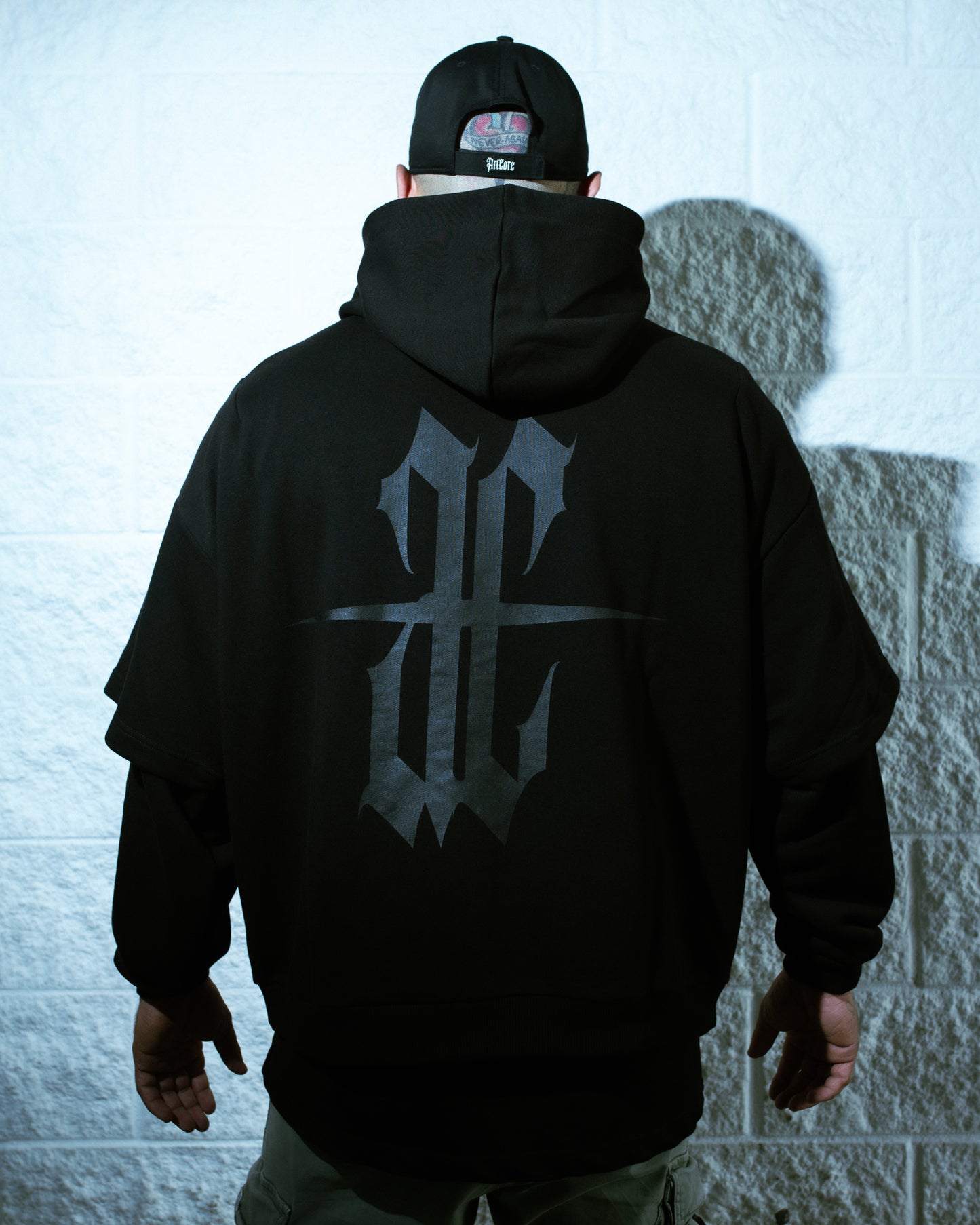 Artcore Duo Sleeve Hoodie Black AC Hoodie