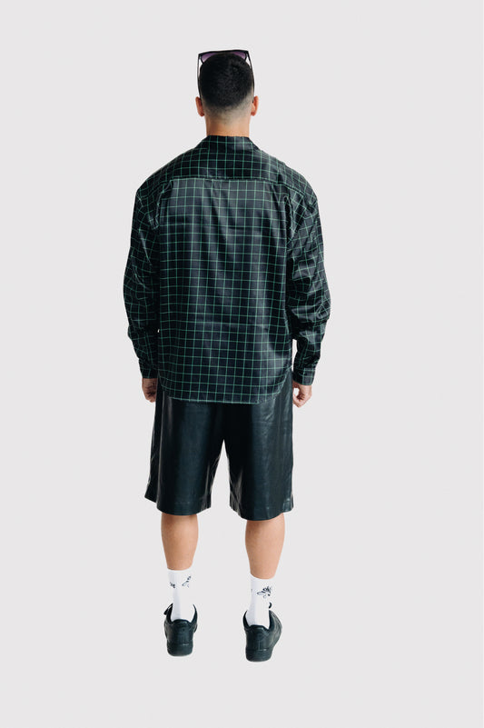 Laiser green long shirt