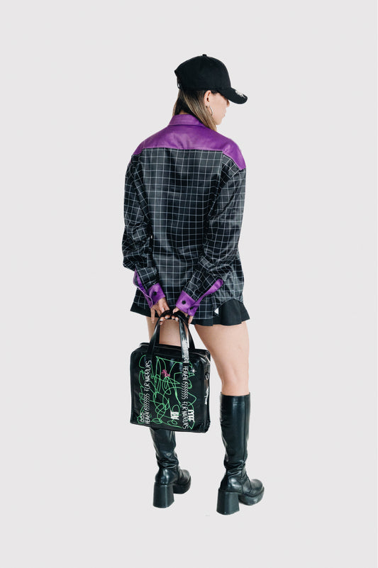 Laiser violet long shirt