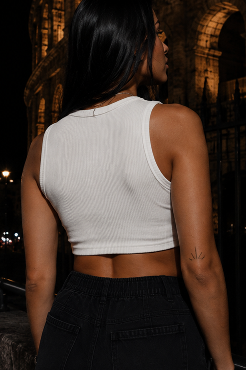 Artcore Metal AC Croptop White